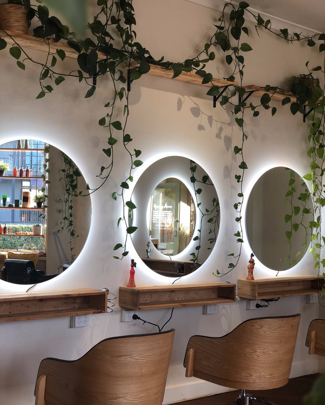 Styling station at Virginia and Co organic hair salon Applecross